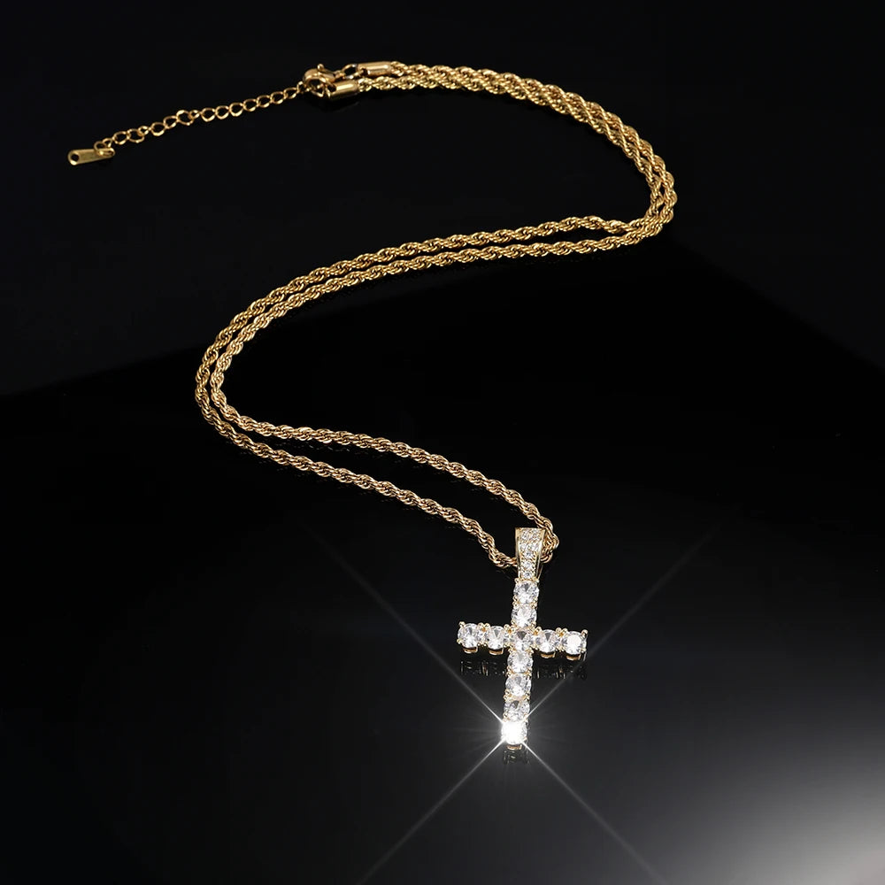 The Divine Drip Cross | Iced Out Pendant