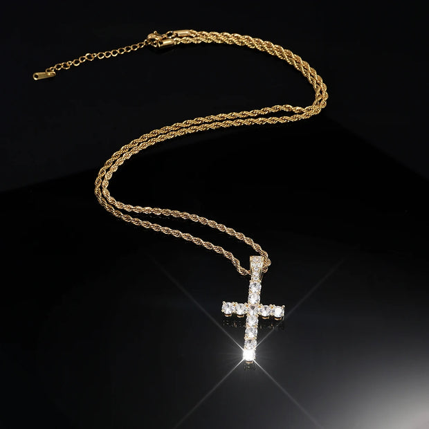 The Divine Drip Cross | Iced Out Pendant