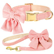 Velvet Bowtie Set | Soft Adjustable Collar & Leash