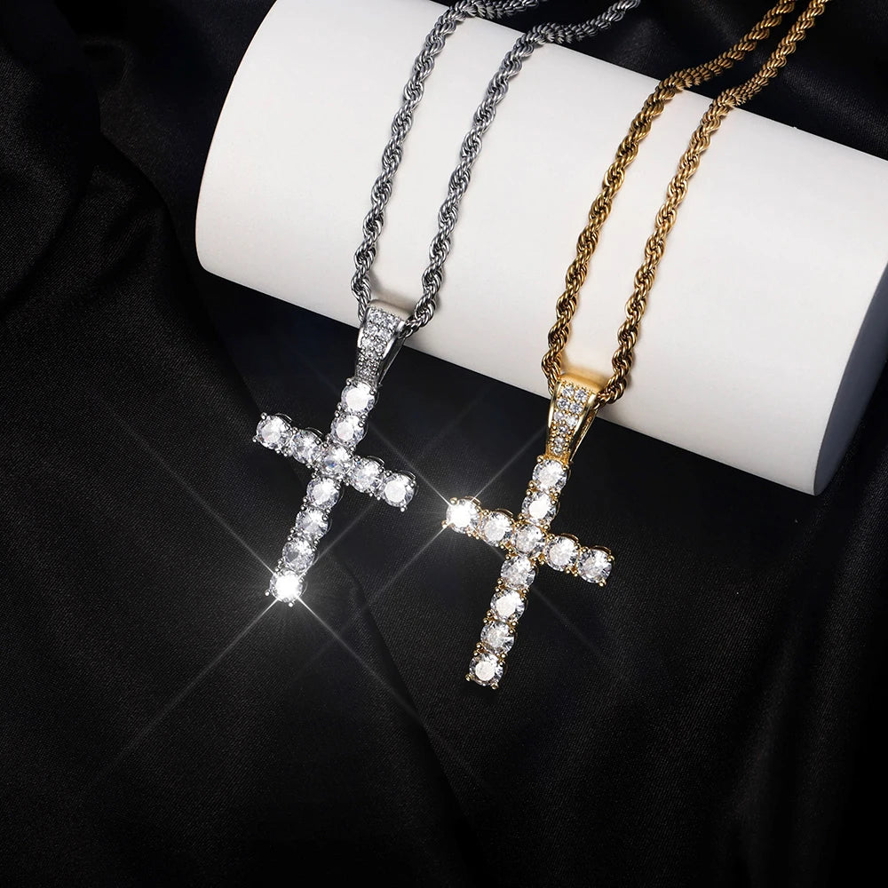 The Divine Drip Cross | Iced Out Pendant
