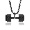 The Iron Will Dumbbell Pendant | Minimalist Gym Necklace