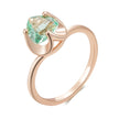 The Verdant Heart Solitaire | Green Zircon Rose Gold Ring