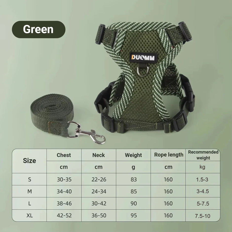 BreezeGuard Mesh Harness & Leash Set
