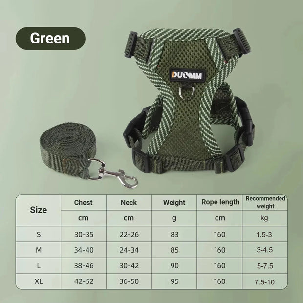 BreezeGuard Mesh Harness & Leash Set