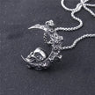 Lunar Skull Pendant | Moon & Skull Necklace