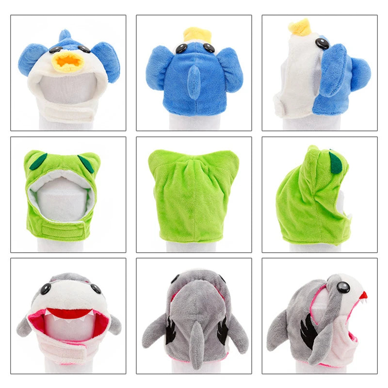 Collage of animal-themed hooded towels in various colors and designs.