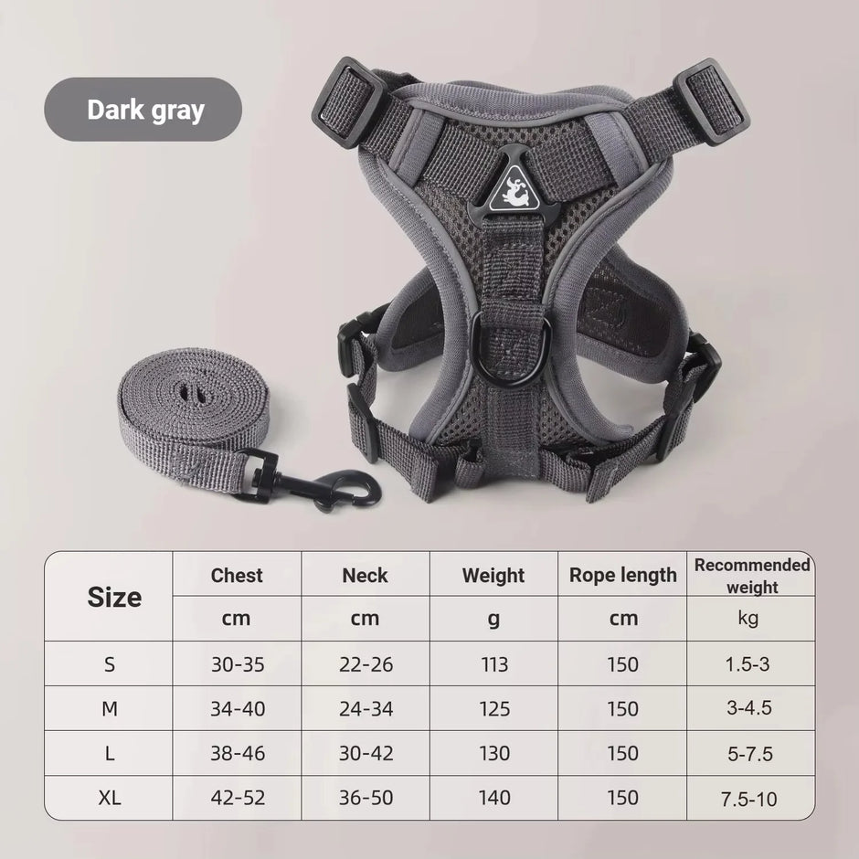 BreezeGuard Mesh Harness & Leash Set