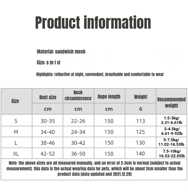 BreezeGuard Mesh Harness & Leash Set