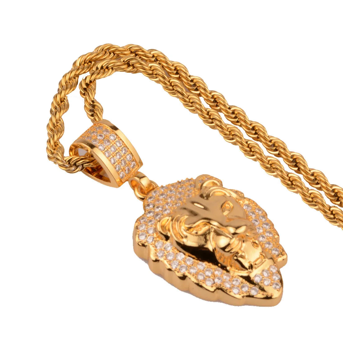 Lion King Pendant | Gold Lion Head Necklace