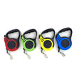 Four colorful bottle openers with retractable leashes on a white background