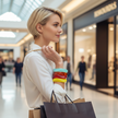 Woman with shopping bags in a mall