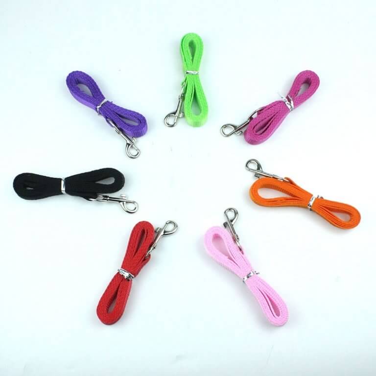 Set of colorful lanyards on a white background