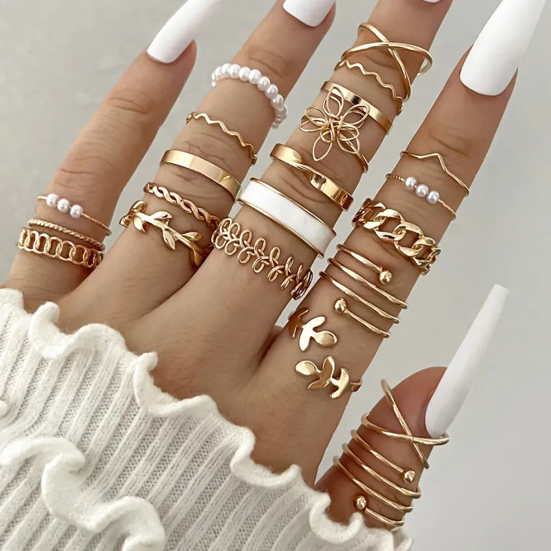Trendy Knuckle Topper Ring Set