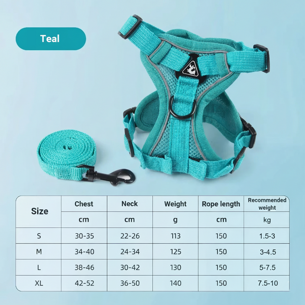 BreezeGuard Mesh Harness & Leash Set