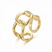 The Link Ring S925 Silver. Gold Finish. Eternal Connection.