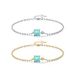 Two bracelets with turquoise stones and gold and silver clasps on a white background, featuring the brand 'MODIAN'.