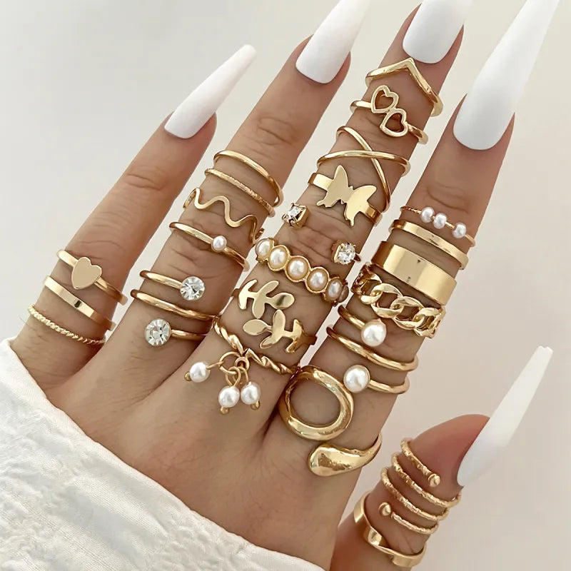 Trendy Knuckle Topper Ring Set
