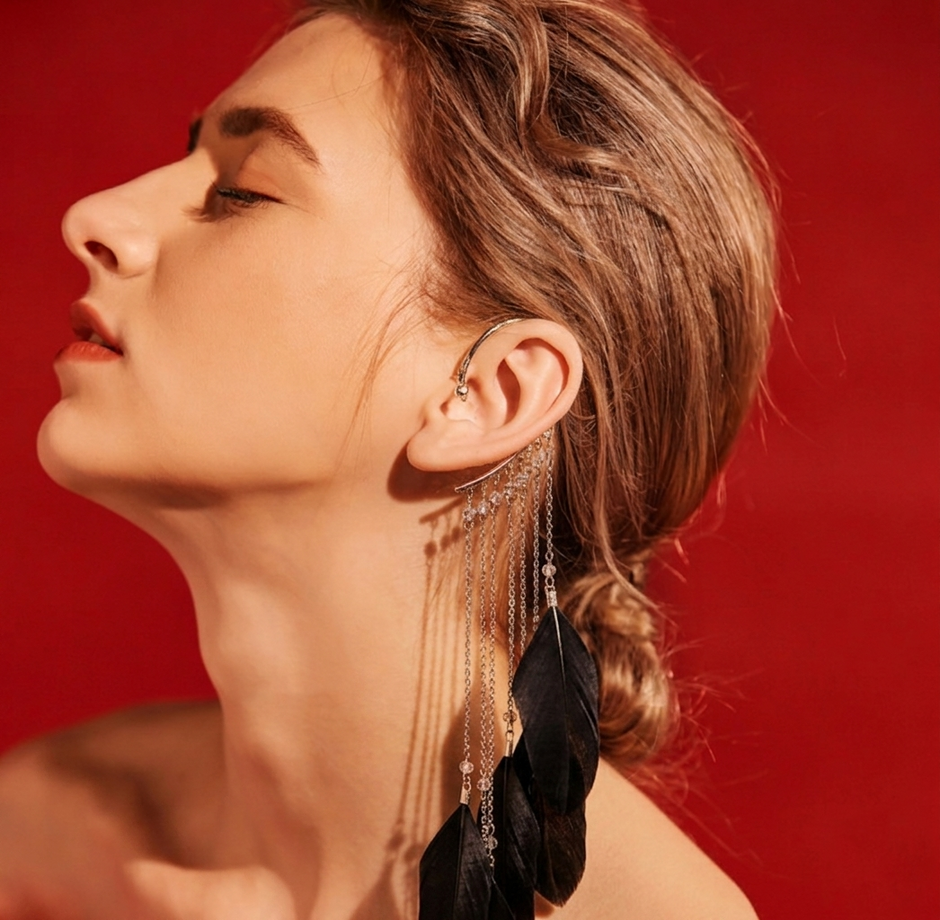 Feather Tassel Ear Cuff