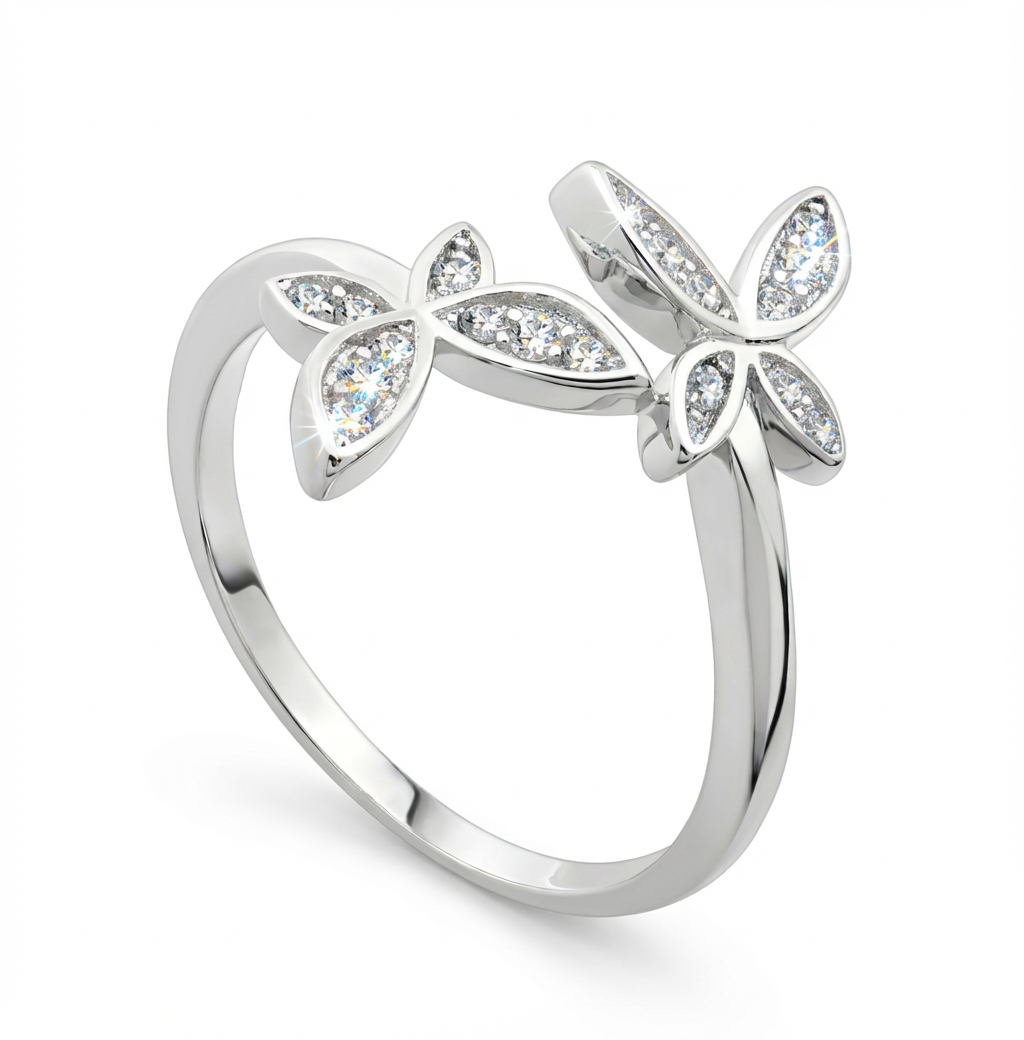 AURA BUTTERFLY SILVER RING