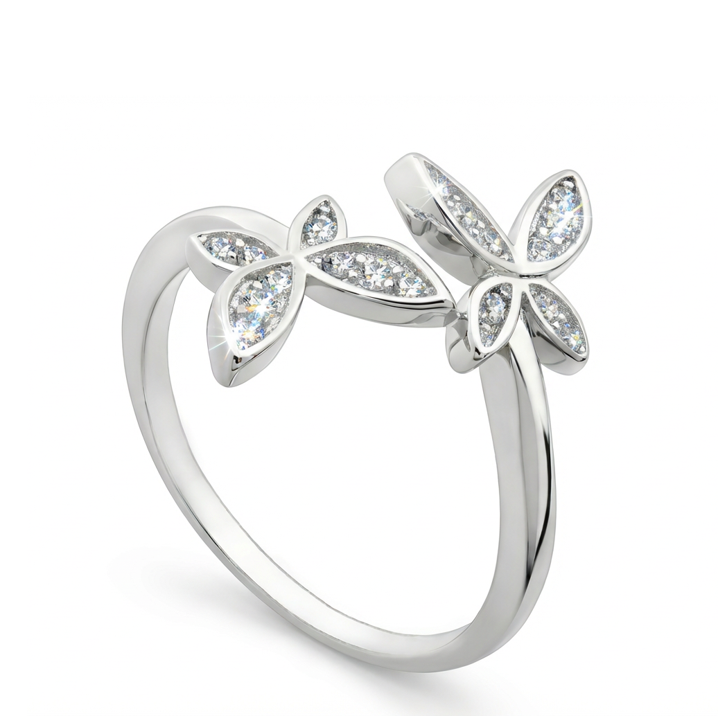 butterfly ring sterling silver