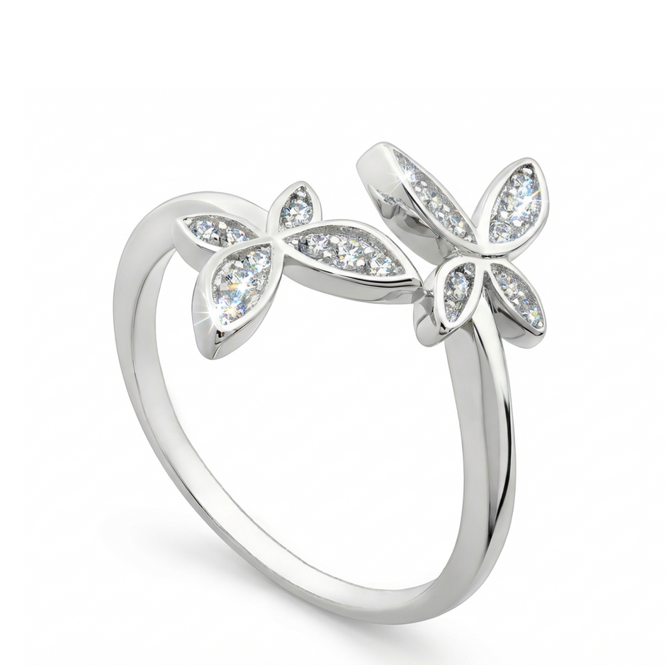 butterfly ring sterling silver