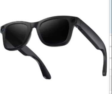 Black sunglasses on a white background
