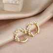 Pearl Circle Hoop Earrings