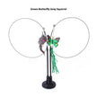 Cat toy with green butterfly and gray squirrel design on a white background