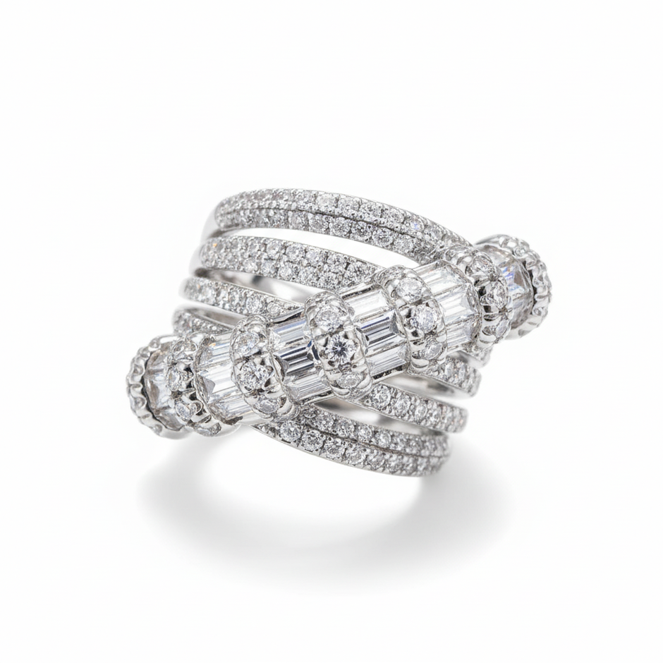 Huitan Luxe Zircon Ring