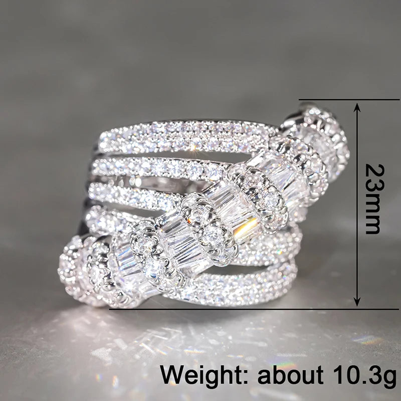 Huitan Luxe Zircon Ring