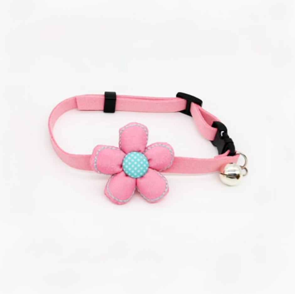 Chic Floral Bell Collar for Pets