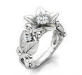 Vera Proposal Ring | Floral Sterling Silver Engagement Ring with AAAAA CZ