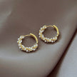 Pearl Circle Hoop Earrings