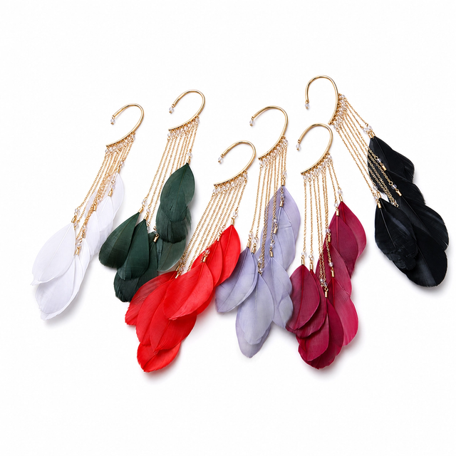 Feather Tassel Ear Cuff