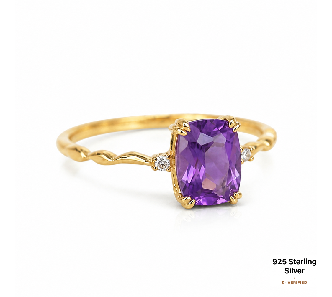 Lavender Amethyst Ring S925 Silver