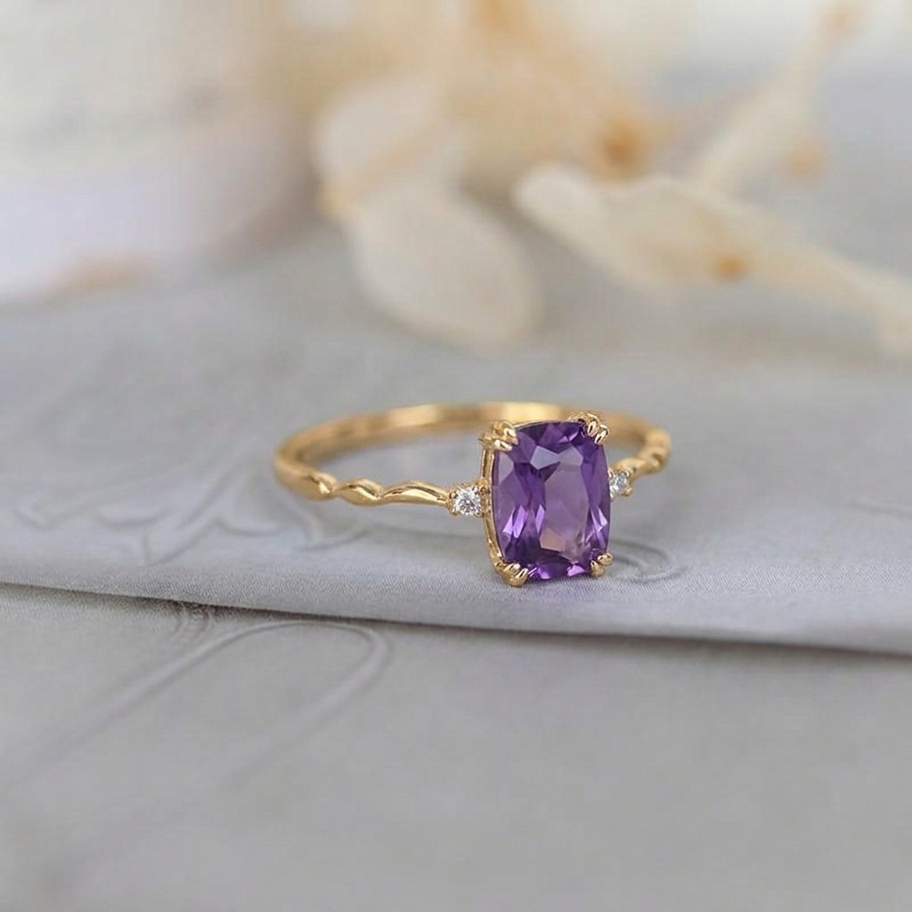 Lavender Amethyst Ring S925 Silver