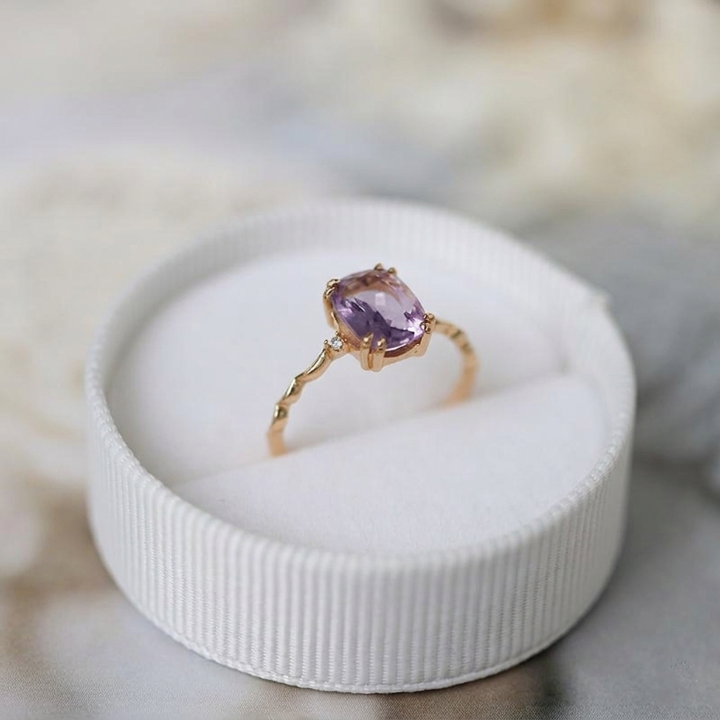 Lavender Amethyst Ring S925 Silver