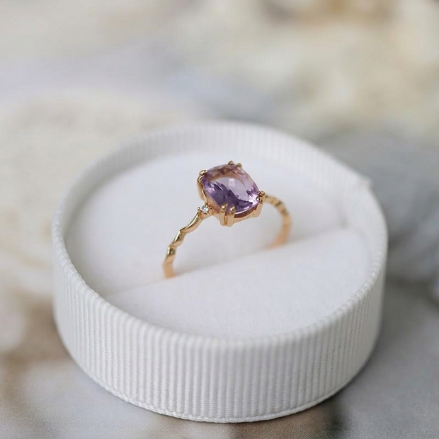 Lavender Amethyst Ring S925 Silver