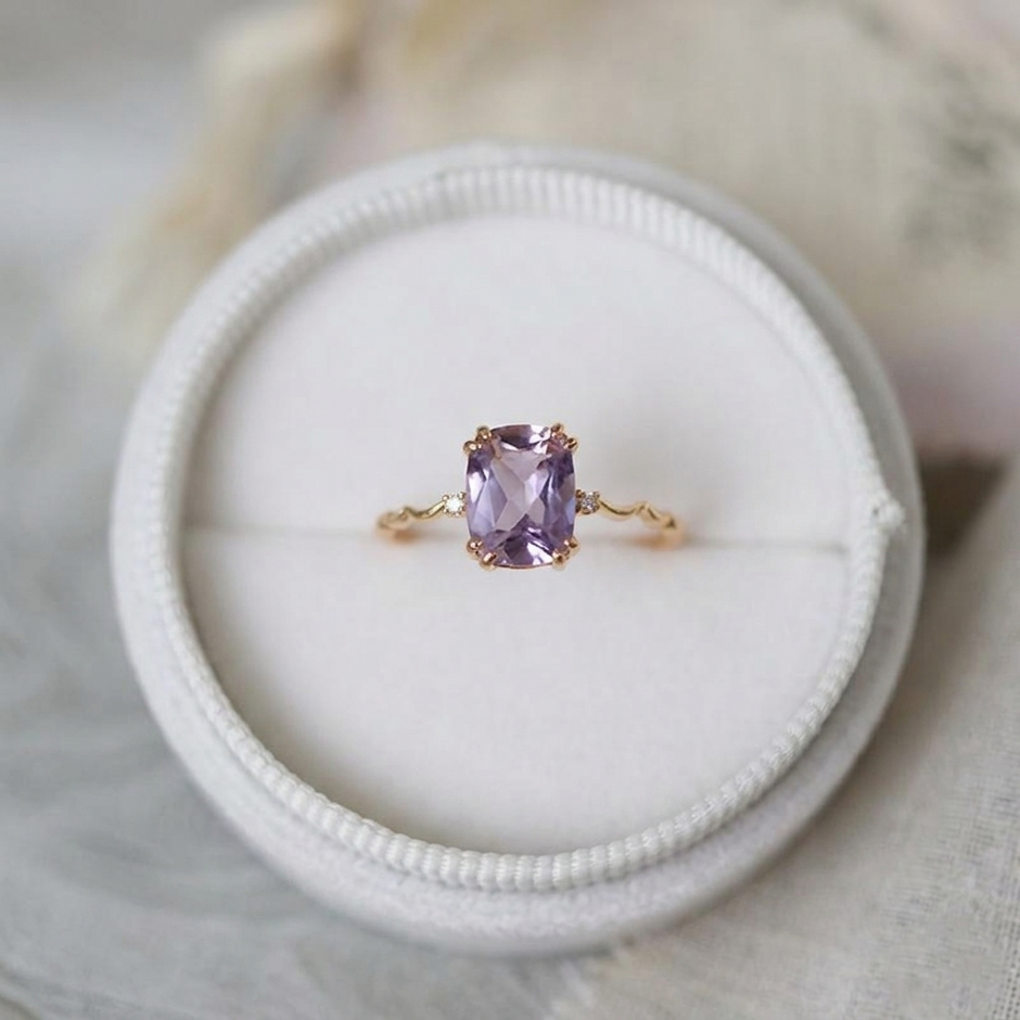 Lavender Amethyst Ring S925 Silver