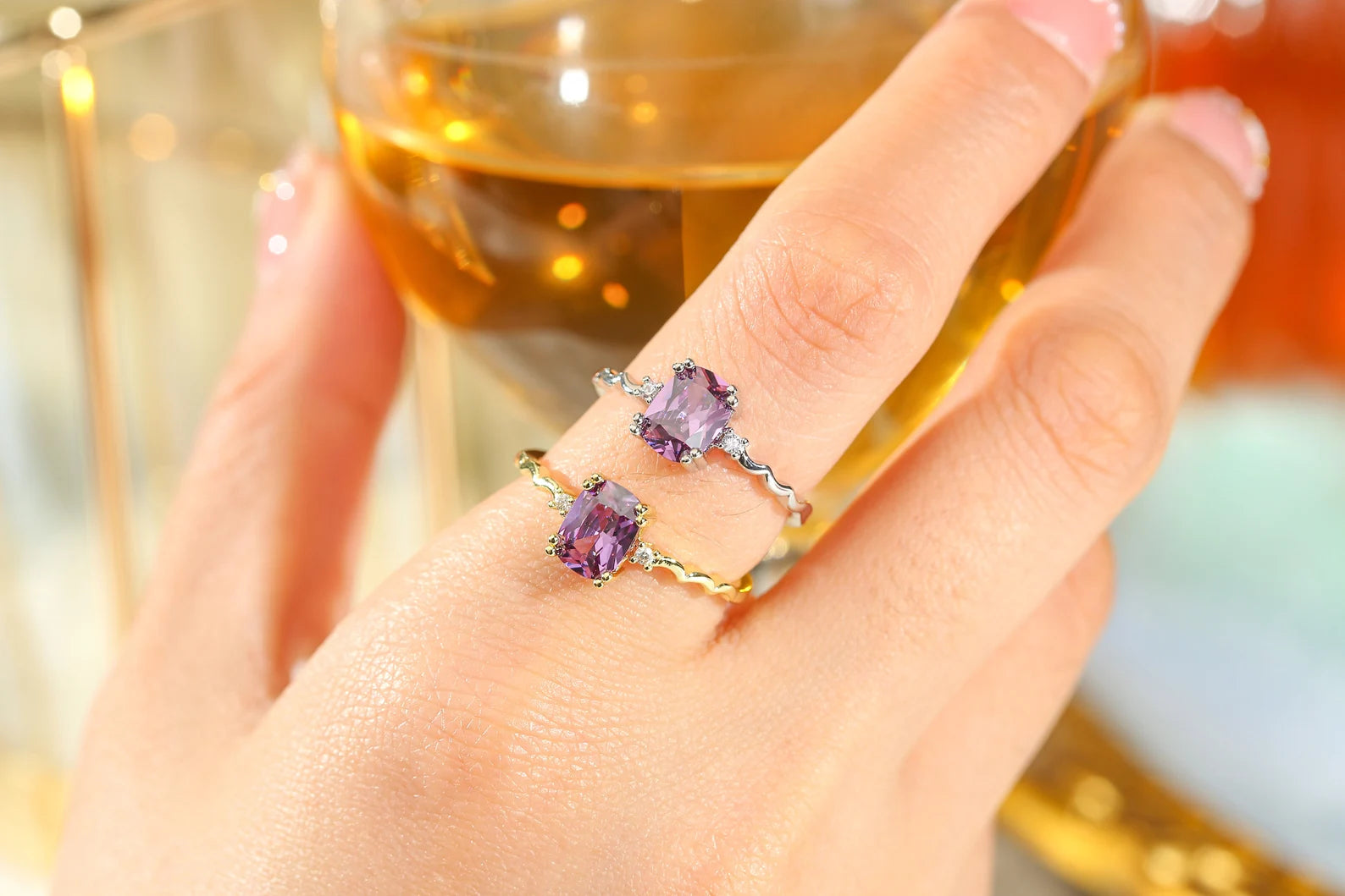 Lavender Amethyst Ring S925 Silver