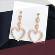 Pearl Heart Drop Earrings