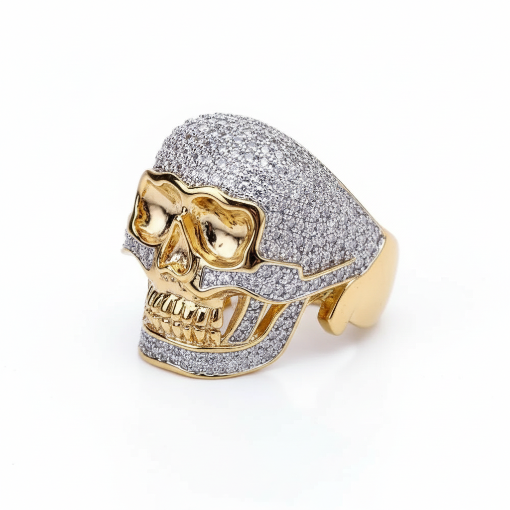 The Grave Digger Ring | Iced Out Skull Ring