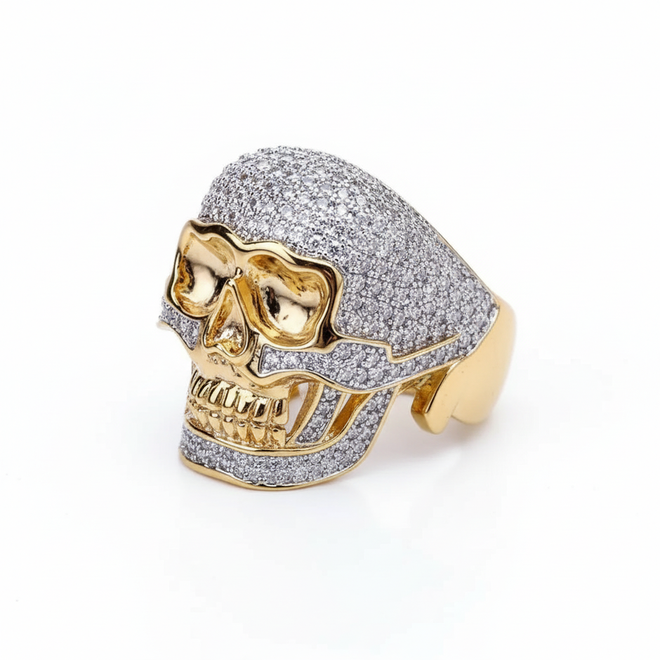 The Grave Digger Ring | Iced Out Skull Ring