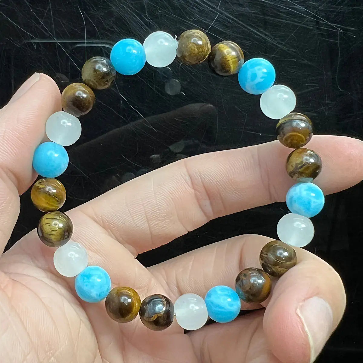 Tiger Eye Beaded Men's Bracelet