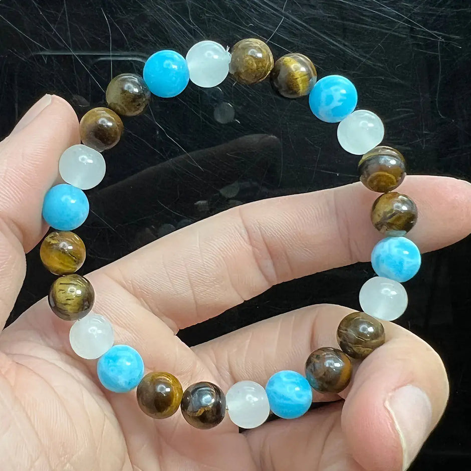 Tiger Eye Beaded Men's Bracelet