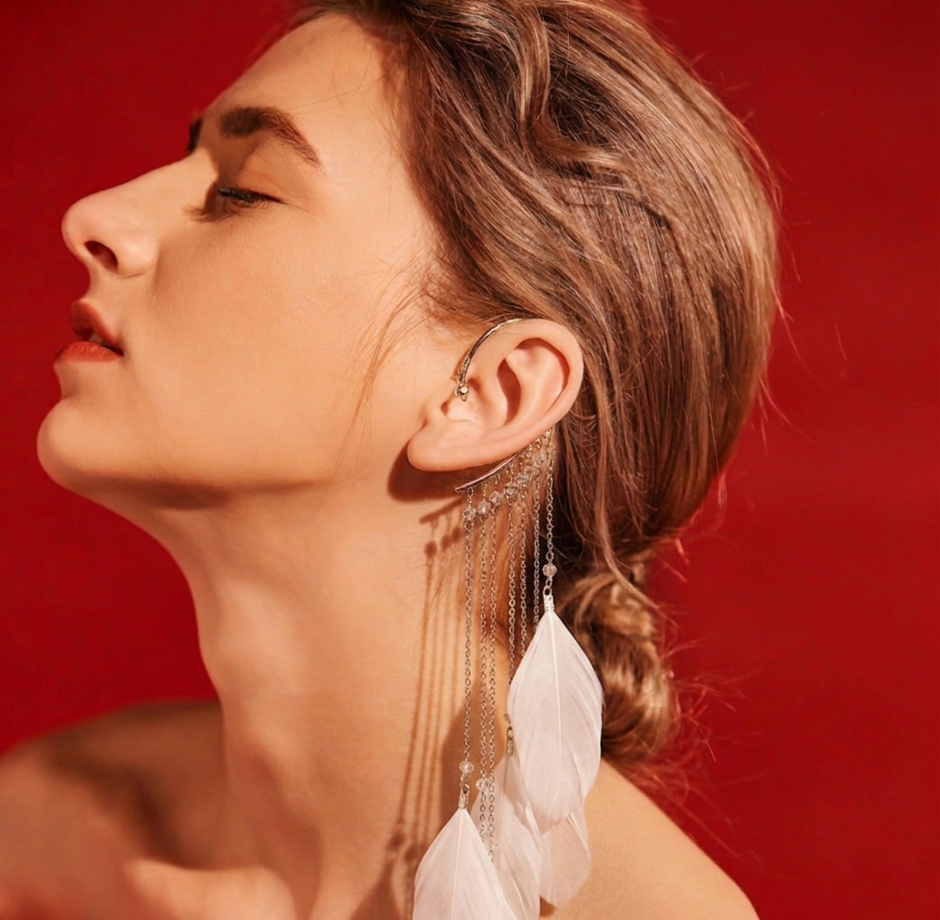 Feather Tassel Ear Cuff